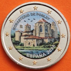 . @0ENVÍO HOY@ COLOR Nº 4 - ESPAÑA 2 EUROS 2026 MONASTERIO DE POBLET - UNESCO cápsula MONEDA CONMEMORATIVA