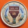 . @0ENVÍO HOY@ COLOR Nº 3 - ESPAÑA 2 EUROS 2026 INCLUSIÓN - ARTÍCULO 49 cápsula MONEDA CONMEMORATIVA
