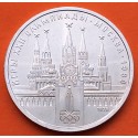 RUSIA 1 RUBLO 1978 KREMLIN - OLIMPIADA DE MOSCU 1980 Tipo Normal CCCP KM.153 MONEDA DE NICKEL SC- URSS Russia 1 Rouble R/3