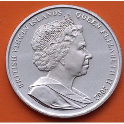 ISLAS VIRGENES BRITANICAS 1 DOLAR 2002 REINA ISABEL y PRINCIPE CARLOS DE NIÑO KM.213 MONEDA DE NICKEL SC- British Virgin Islands