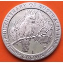 ISLA DE MAN 1 CORONA 1988 1788 CACATUA Bicentenary of Australia KM.222 MONEDA DE NICKEL SC-