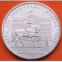 RUSIA 1 RUBLO 1980 MONUMENTO DOLGORUKSI OLIMPIADA DE MOSCU CCCP KM.177 MONEDA DE NICKEL SC + MANCHA URSS Russia Rouble R/1