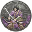 . @03 de JUNIO ENVÍO - 500 uds@ ESTADOS UNIDOS 1 ONZA 2026 SAMURAI MIYAMOTO MUSASHI PLATA PURA Oz LEGENDARY WARRIORS