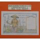 INDOCHINA 1 PIASTRA 1946 DAMA y AGRICULTOR Pick 54C BILLETE MBC + DOBLEZ French Banque De L'Indochine 1 Piastre BANKNOTE Laos