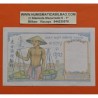 INDOCHINA 1 PIASTRA 1946 DAMA y AGRICULTOR Pick 54C BILLETE MBC + DOBLEZ French Banque De L'Indochine 1 Piastre BANKNOTE Laos