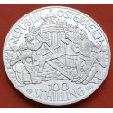 AUSTRIA 100 SCHILLINGS 1994 ERZHERZOG JOHANN y SOLDADOS KM.3020 MONEDA DE PLATA PROOF Osterreich silver coin