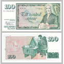 ISLANDIA 100 KRONUR 1981 ARNI MAGNUSSON y ESCRIBANO Pick 50.A BILLETE SC Iceland UNC BANKNOTE