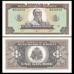 HAITI 1 GOURDE 1989 GENERAL TOSSANT LOUVERTURE Pick 253 BILLETE SC UNC BANKNOTE Une Gourde