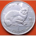 ISLA DE MAN 1 CORONA 1996 GATO BIRMANO Cats of the World KM.621 MONEDA DE NICKEL SC- Isle Of Man