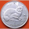 ISLA DE MAN 1 CORONA 1996 GATO BIRMANO Cats of the World KM.621 MONEDA DE NICKEL SC- Isle Of Man