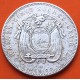 ECUADOR 5 SUCRES 1944 Ceca Mexico JOSE DE SUCRE y CONDOR EN ESCUDO KM.79 MONEDA DE PLATA MBC + MANCHAS silver coin R/3