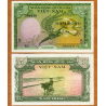 VIETNAM 5 DONG 1955 AVE SAGRADA y AGRICULTOR CON BUEY Régimen Comunista Pick 2 BILLETE SC South Vietnam
