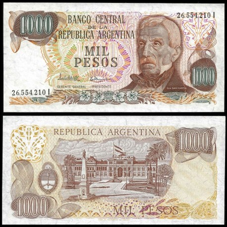 ARGENTINA 1000 PESOS 1977 GENERAL SAN MARTIN Serie I Pick 304.D.1 @VER FIRMAS@ BILLETE SC UNC BANKNOTE