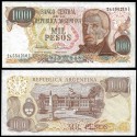 ARGENTINA 1000 PESOS 1977 GENERAL SAN MARTIN Serie I Pick 304.D.1 @VER FIRMAS@ BILLETE SC UNC BANKNOTE