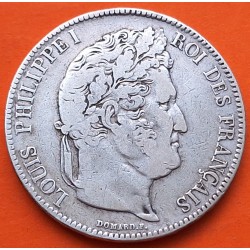 FRANCIA 5 FRANCOS 1838 W Ceca de LILLE Rey LOUIS PHILIPPE I KM.749.13 MONEDA DE PLATA MBC- Republique Francaise