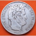FRANCIA 5 FRANCOS 1838 W Ceca de LILLE Rey LOUIS PHILIPPE I KM.749.13 MONEDA DE PLATA MBC- Republique Francaise