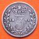 @ESCASA@ INGLATERRA 3 PENIQUES 1835 REY GUILLERMO IIII KM.710 MONEDA DE PLATA Great Britain UK 3 Pence silver coin