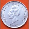 @ESCASA@ ECUADOR 1/2 DÉCIMO DE SUCRE 1915 JOSE DE SUCRE Ceca de BIRMMINGHAM KM.55.2 MONEDA DE PLATA MBC+ silver coin