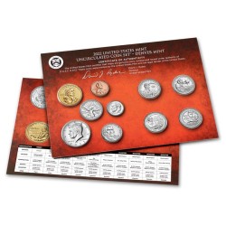 . 2022 UNITED STATES MINT UNCIRCULATED COIN SET D+P 25 Centavos AMERICAN WOMEN QUARTERS Estados Unidos 1 Centavo / 1 DOLAR 2022