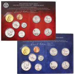 2022 UNITED STATES MINT UNCIRCULATED COIN SET D+P 25 Centavos AMERICAN WOMEN QUARTERS Estados Unidos 1 Centavo / 1 DOLAR 2022