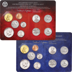 2023 UNITED STATES MINT UNCIRCULATED COIN SET D+P 25 Centavos AMERICAN WOMEN QUARTERS Estados Unidos 1 Centavo / 1 DOLAR 2023