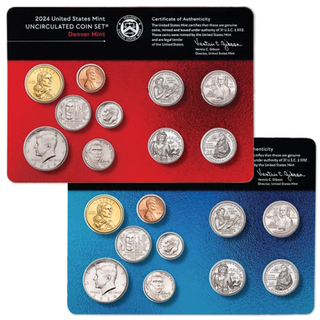 2024 UNITED STATES MINT UNCIRCULATED COIN SET D+P 25 CENTAVOS American Women Quarters ESTADOS UNIDOS 1 Centavo / 1 DOLAR 2024