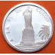 . 0,42 Onzas x HUELVA MEDALLA DE PLATA PURA 999 ORILLA DE LAS TRES CARABELAS 13,20 gramos PROOF España 1980