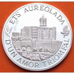 . 0,42 Onzas x GIRONA MEDALLA DE PLATA PURA 999 GIRONA ESTIMADA e INMORTAL 13,20 gramos ESPAÑA 1980