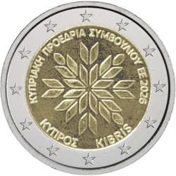 . @01 de JUNIO ENVÍO@ CHIPRE 2 EUROS 2026 PRESIDENCIA DE LA UNIÓN EUROPEA 1ª MONEDA CONMEMORATIVA SC Cyprus Zypern