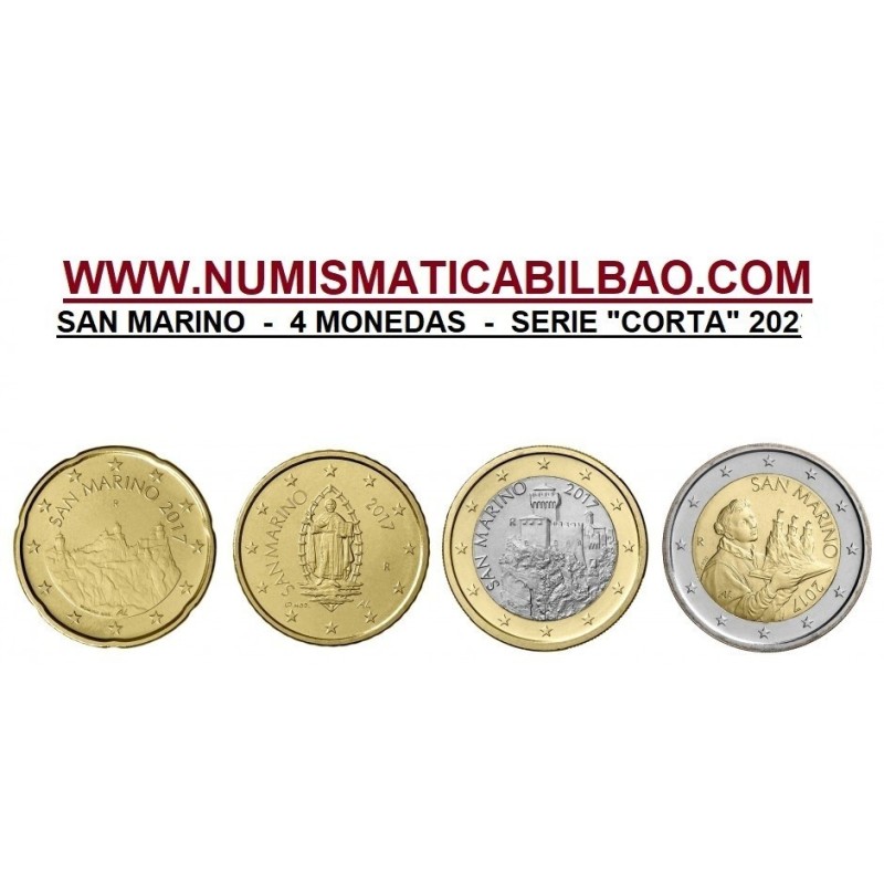 . @01 JULIO - Envío@ 4 MONEDAS x SAN MARINO 20+50 CENTIMOS 2026 + 1 EURO 2026 + 2 EUROS 2026 NUEVO DISEÑO