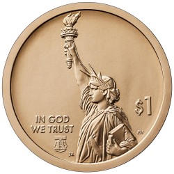 . @01 JULIO - Envío@ ESTADOS UNIDOS 1 DOLAR 2026 P STEVE JOBS CALIFORNIA American Innovation 32ª MONEDA DE LATON