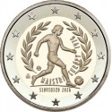 . @05/JULIO - Envío@ ESLOVAQUIA 2 EUROS 2026 EUROCOPA DE FÚTBOL en 1976 2ª MONEDA CONMEMORATIVA SC Slovakia