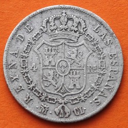 ESPAÑA Reina ISABEL II 4 REALES 1849 CL Ceca de MADRID KM.519 MONEDA DE PLATA MBC- Spain silver coin R/1