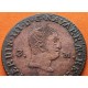 . @MUY RARA@ ESPAÑA Rey FERNANDO VII 3 MARAVEDIES 1826 Ceca de PAMPLONA MONEDA DE COBRE Spain 3 Maravedis 1826