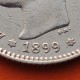 ESPAÑA Rey ALFONSO XIII 1 PESETA 1899 * 18 99 SGV ESCUDO KM.706 MONEDA DE PLATA EBC- Imperfecciones Spain silver coin R/3