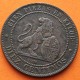 ESPAÑA Gobierno Provisional 10 CENTIMOS 1870 OM DAMA y LEON KM.661 MONEDA DE BRONCE MBC Spain R/4