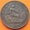 ESPAÑA Gobierno Provisional 10 CENTIMOS 1870 OM DAMA y LEON KM.661 MONEDA DE BRONCE MBC Spain R/4