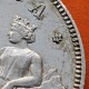 . @PRECIOSA + MANCHAS@ ESPAÑA Gobierno Provisional 2 PESETAS 1870 * 18 74 DEM DAMA SENTADA KM.654 MONEDA DE PLATA R/3