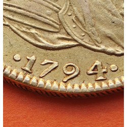 . @RARA@ ESPAÑA Rey CARLOS IIII 8 ESCUDOS 1794 Mo FM Ceca de MEXICO KM.159 MONEDA DE ORO Spain gold coin