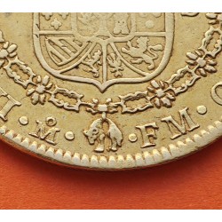 . @RARA@ ESPAÑA Rey CARLOS IIII 8 ESCUDOS 1794 Mo FM Ceca de MEXICO KM.159 MONEDA DE ORO Spain gold coin