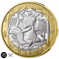. ** AGOTADA EN FÁBRICA ** FRANCIA 5 EUROS 2026 ARDILLA y LIBRO 2ª MONEDA BIMETÁLICA SC BLISTER Ma Premiere Piece