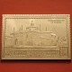 1,05 Onzas LINGOTE DE PLATA PURA y BAÑO DE ORO x ESPAÑA forma de sello 10 CENTIMOS MONASTERIO DE LA RÁBIDA Año 1992