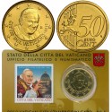 @OFERTA@ VATICANO 50 CENTIMOS 2013 BENEDICTO XVI COINCARD Nº 4 SELLO MUERTE DEL PAPA JUAN XXIII MONEDA DE LATON SC COIN CARD