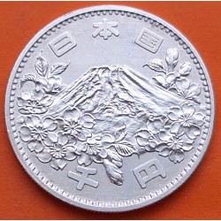 JAPON 1000 YEN 1964 OLIMPIADA DE TOKIO 64 MONTE FUJIYAMA KM.80 MONEDA DE PLATA @RARA@ slver coin JAPAN OLYMPIC GAMES