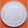 JAPON 1000 YEN 1964 OLIMPIADA DE TOKIO 64 MONTE FUJIYAMA KM.80 MONEDA DE PLATA @RARA@ slver coin JAPAN OLYMPIC GAMES