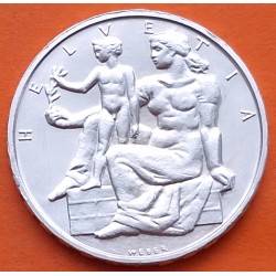SUIZA 5 FRANCOS 1948 B CONSTITUCION FEDERAL MUJER CON NIÑO KM.48 MONEDA DE PLATA SC + IMPERFECCIONES Switzerland silver