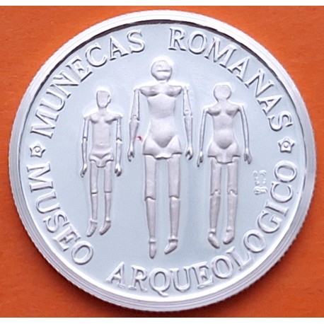 . 0,42 Onzas x ALBACETE MEDALLA DE PLATA PURA 999 MUSEO de las MUÑECAS ROMANAS 13,20 gramos ESPAÑA 1980