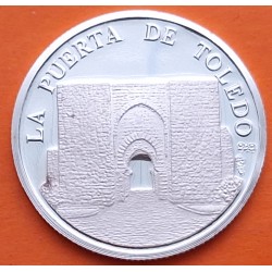 . 0,42 Onzas x CIUDAD REAL MONEDA MEDALLA DE PLATA PURA 999 LA PUERTA DE TOLEDO 13,20 gramos ESPAÑA 1980