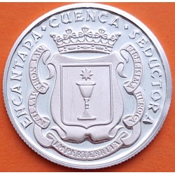 . 0,42 Onzas x CUENCA MONEDA MEDALLA DE PLATA PURA 999 CASAS COLGADAS y ENCANTADAS 13,20 gramos ESPAÑA 1980