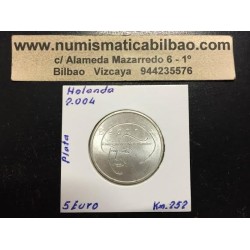 HOLANDA 5 EUROS 2004 AMPLIACION DE EUROPA KM.252 MONEDA DE PLATA SC Netherlands